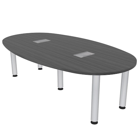 Skutchi Designs 45.25 in W, 84 in L, 29 in H, Engineered Wood Top, Grey H-BOVL-4684-PT-AN-EL
